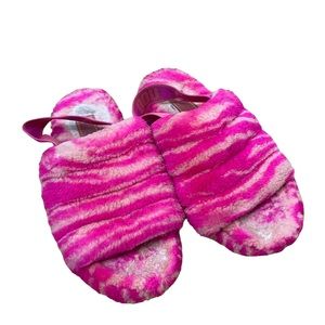 Ugg Fluff Yeah Pink Zebra Sandals